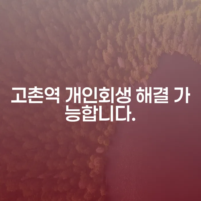 고촌역 개인회생 해결 가능합니다.