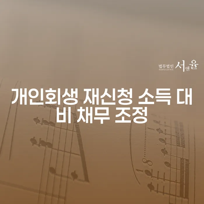 개인회생 재신청 소득 대비 채무 조정: 어떻게 해결할 수 있을까요?