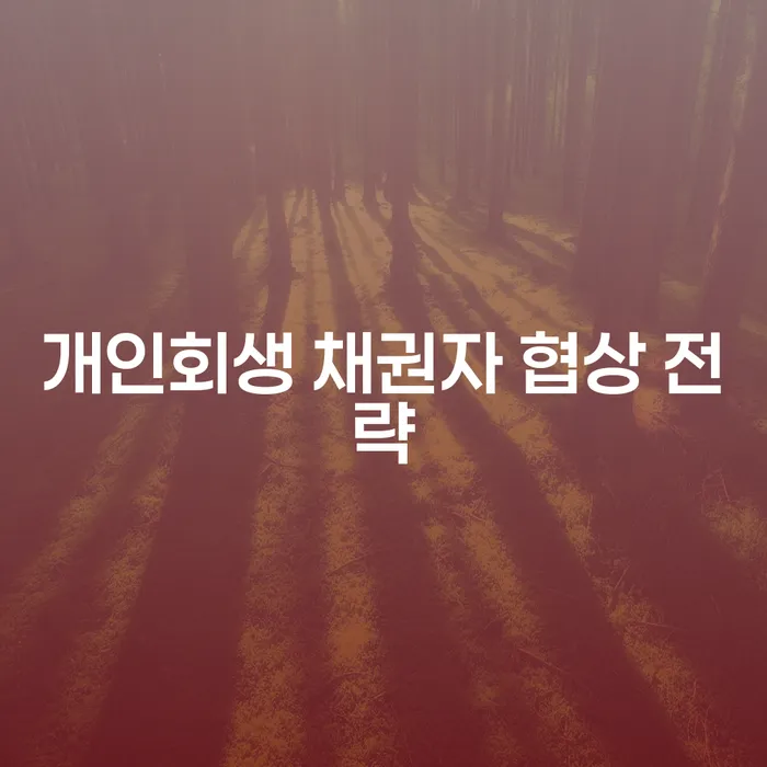 개인회생 채권자 협상 전략: 어떻게 시작해야 할까요?